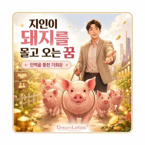 지인이 돼지를 몰고 오는 꿈 해몽 이미지